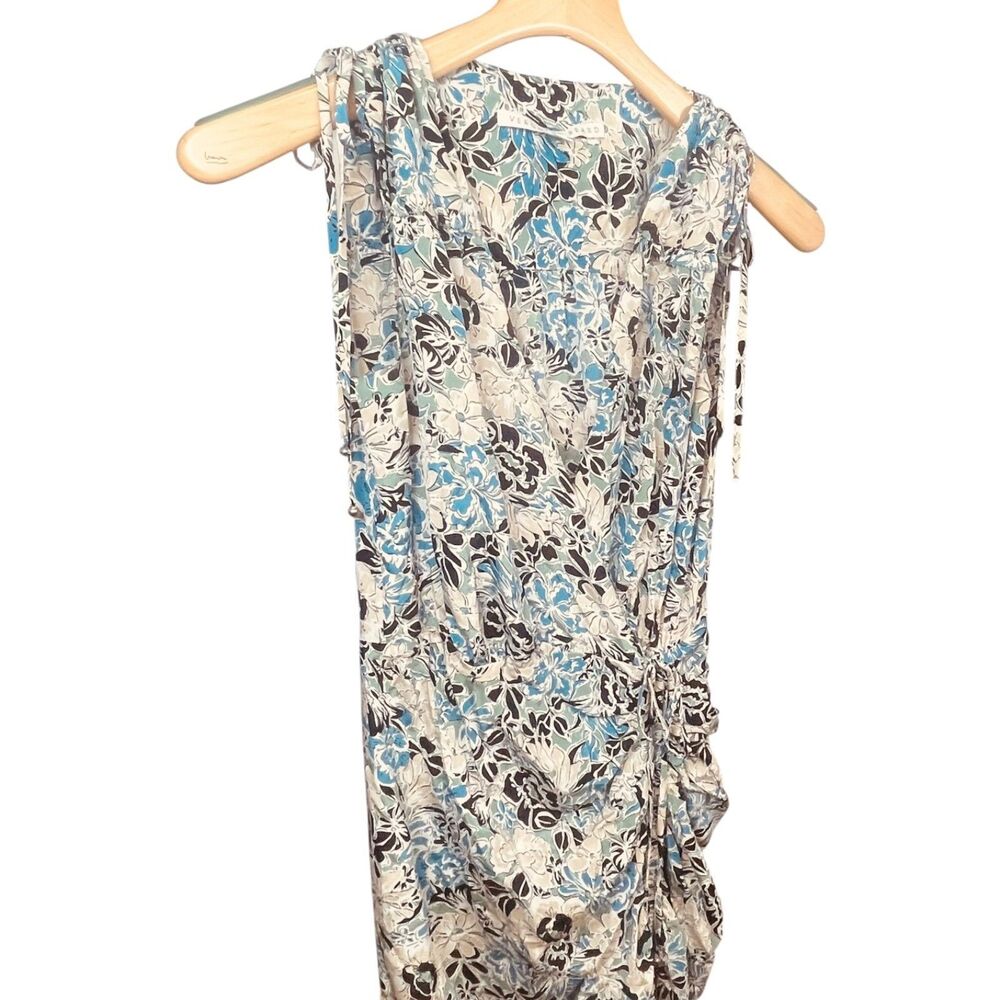 Veronica Beard Teagan Silk Ruched Plunge Maxi Dress Floral Print Size 2 EUC - Picture 6 of 15